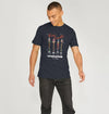 FOUR CANDLES CHRISTMAS TSHIRT NAVY