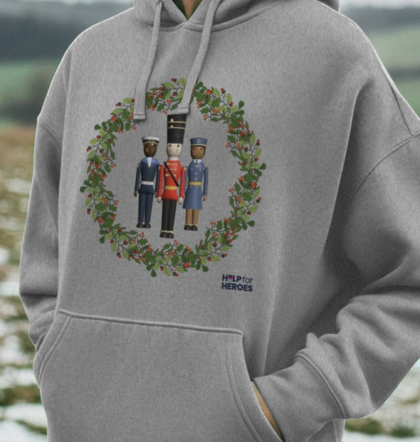 Heroes Christmas Characters Overhead Hoody Grey