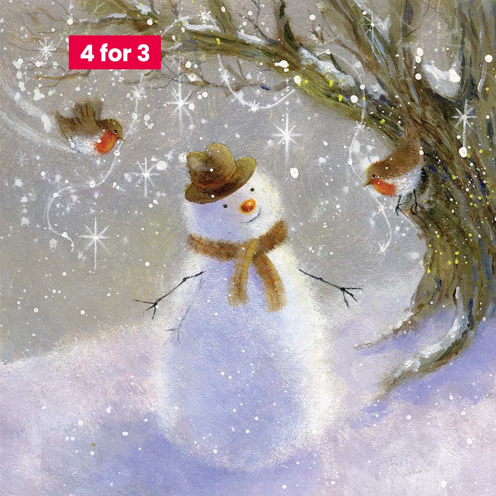 Charity Christmas Cards - Snowman 10pk