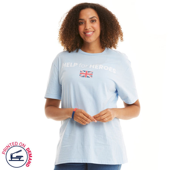 Help for Heroes Women's Blue Union Jack Logo T-Shirt