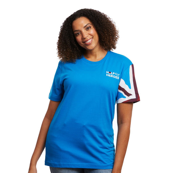 Help for Heroes Blue Union Jack Sleeve T-Shirt