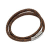 Help for Heroes Brown Double Wrap Leather Bracelet