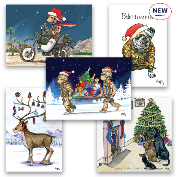 Help for Heroes Bryn Parry: Mixed Charity Christmas Cards 2023 Multi pack of 20
