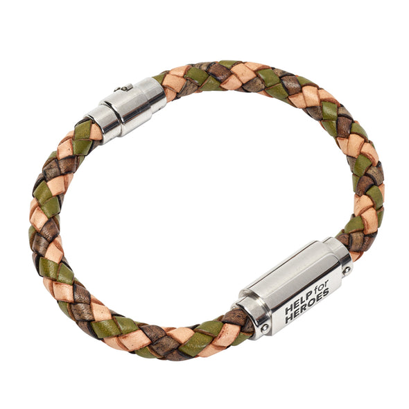 Help for Heroes Camo Leather ID Bracelet