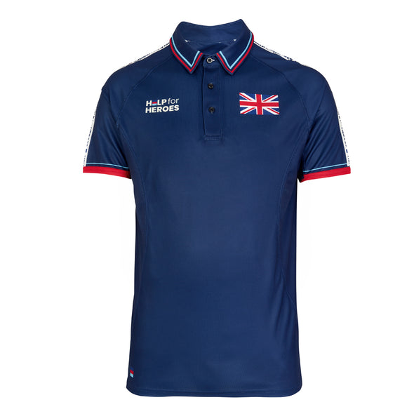Help for Heroes Navy Tri Stripe Football Polo