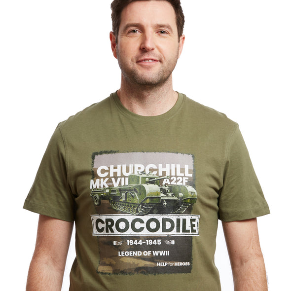 Help for Heroes Military Green Churchill Crocodile T-Shirt