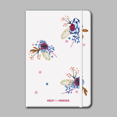 Flowers of Friendship Notebook in White