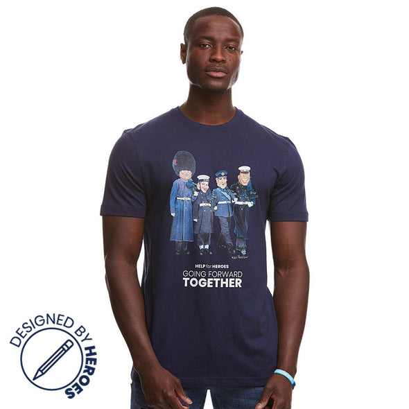 Help for Heroes Navy Forward Together T-Shirt