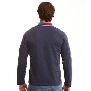 Help for Heroes Navy Marl Spirit Long Sleeve Polo