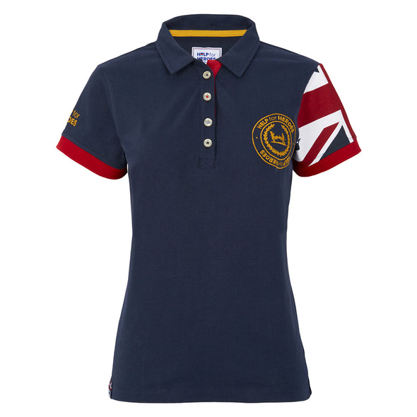 Help for Heroes Navy Neptune Union Jack Sleeve Polo
