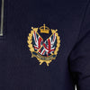 Navy Help for Heroes Quarter Zip Union Jack Wreath Sweatshirt