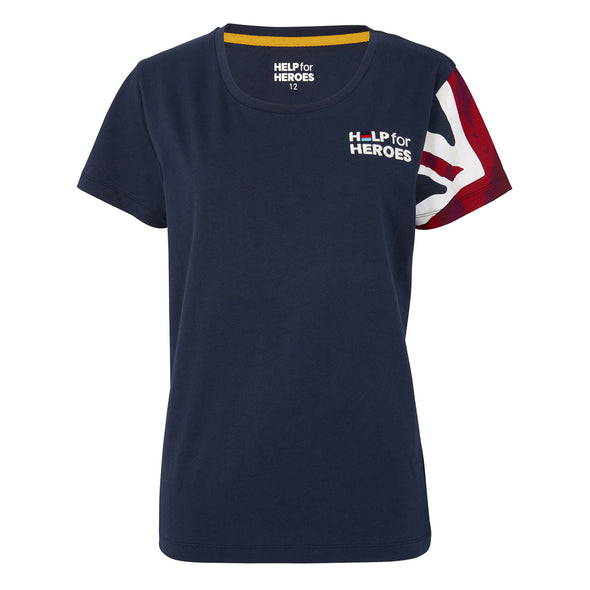Help for Heroes Navy Union Jack Sleeve T-Shirt