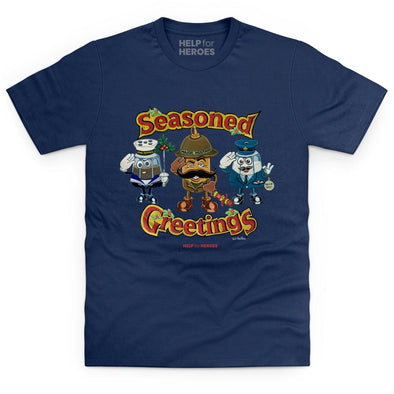 Help for Heroes Navy Seasoned Greetings T-Shirt