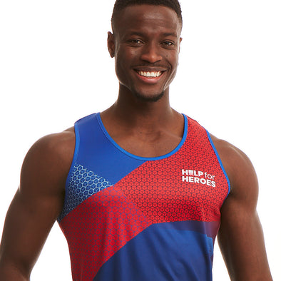 Help for Heroes Tri Colour Geometric Running Vest