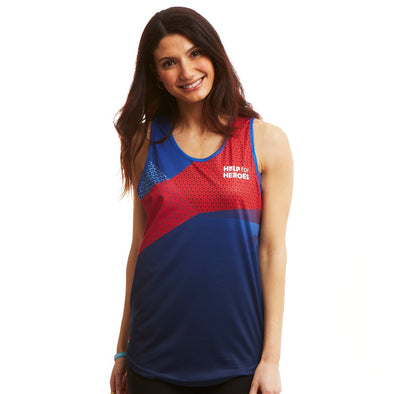 Help for Heroes Tri Colour Geometric Running Vest