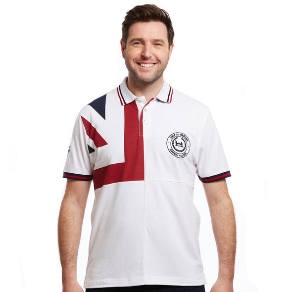 Help for Heroes White Quarter Union Jack Polo