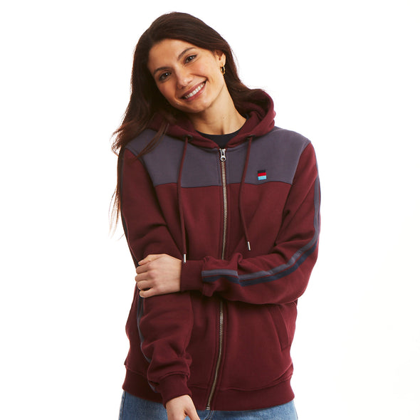 Burgundy Spirit Zipped Hoody