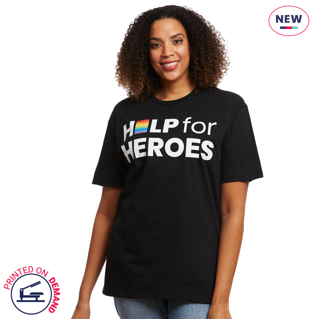 nuance langsom Tilgivende Women's Pride Small Logo T-Shirt in Navy | Help for Heroes